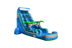 24ft Blue Crush Single Lane Water Slide