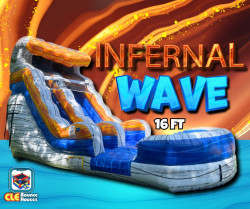 16ft Infernal Wave Single Lane Water Slide