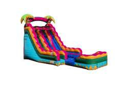19ft Teal Crush Double Lane Water Slide