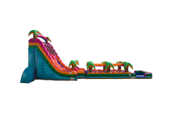 WN2707SP 27TealCrushDLSP Slip Slide HR 04 2537e246 85f5 4a49 8852 1 1 29ft Teal Crush Dual Lane Water Slide *All Weekend*